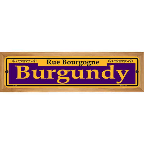 Burgundy Purple Novelty Metal Street Sign 19" x 5.5" (WB-K)