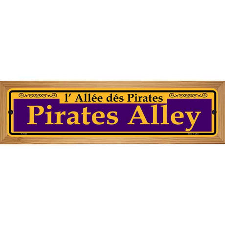 Pirates Alley Purple Novelty Metal Street Sign 19" x 5.5" (WB-K)