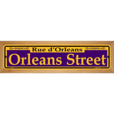 Orleans Street Purple Novelty Metal Street Sign 19" x 5.5" (WB-K)