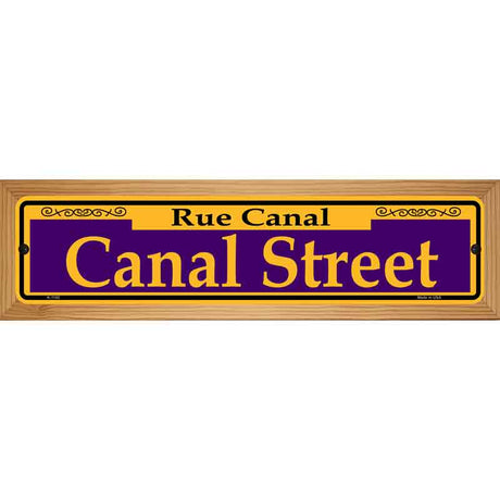 Canal Street Purple Novelty Metal Street Sign 19" x 5.5" (WB-K)