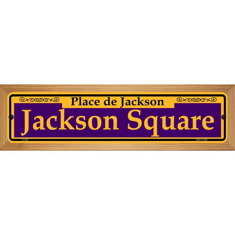 Jackson Square Purple Novelty Metal Street Sign 19" x 5.5" (WB-K)