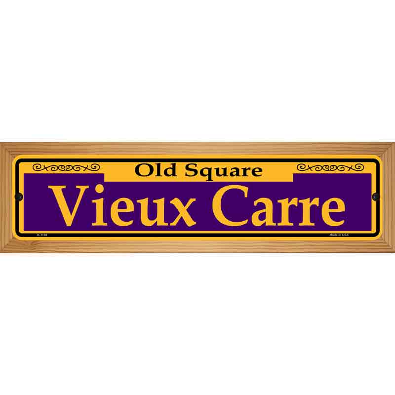 Vieux Carre Purple Novelty Metal Street Sign 19" x 5.5" (WB-K)