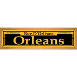 Orleans Yellow Novelty Metal Street Sign 19" x 5.5" (WB-K)