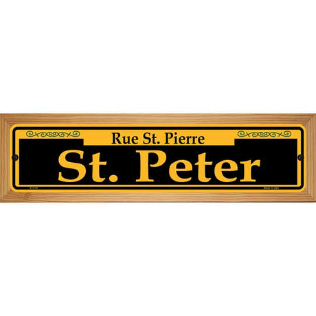 St. Peter Yellow Novelty Metal Street Sign 19" x 5.5" (WB-K)