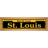 St. Louis Yellow Novelty Metal Street Sign 19" x 5.5" (WB-K)