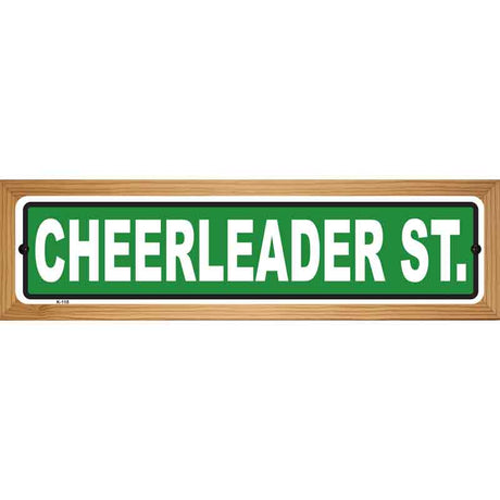 Cheerleader St. Novelty Metal Street Sign 19" x 5.5" (WB-K)