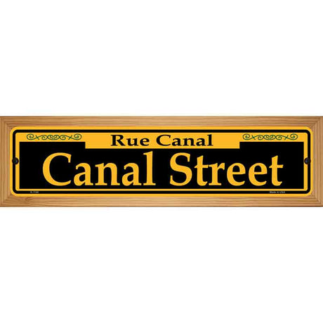 Canal Street Yellow Novelty Metal Street Sign 19" x 5.5" (WB-K)