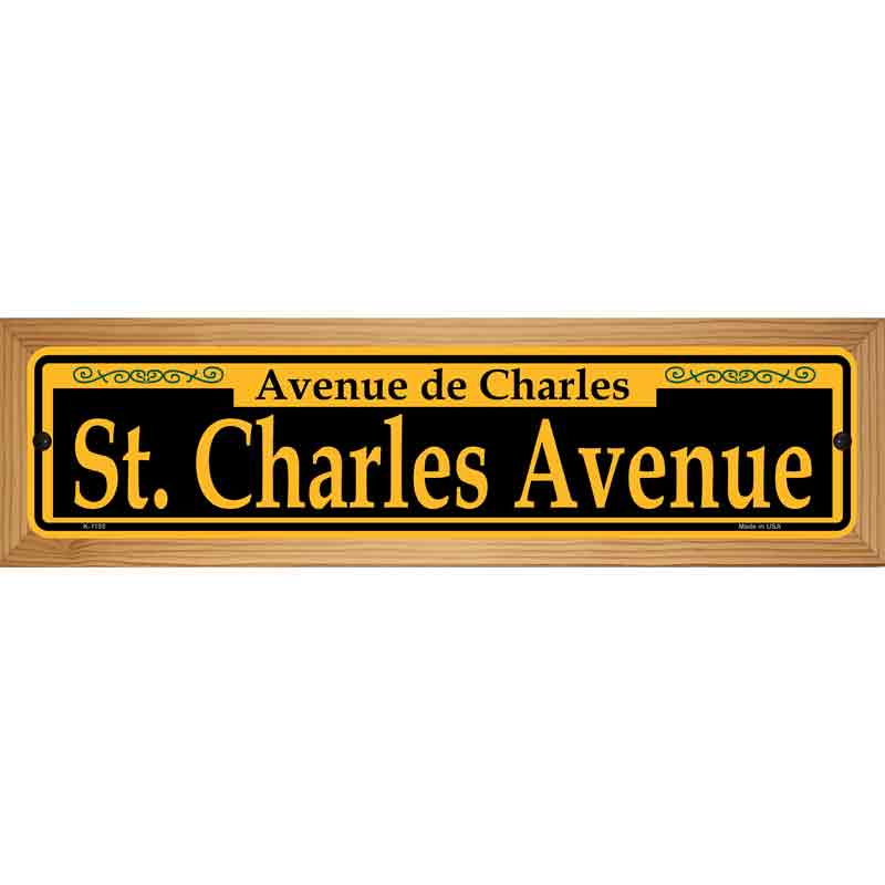 St. Charles Avenue Yellow Novelty Metal Street Sign 19" x 5.5" (WB-K)