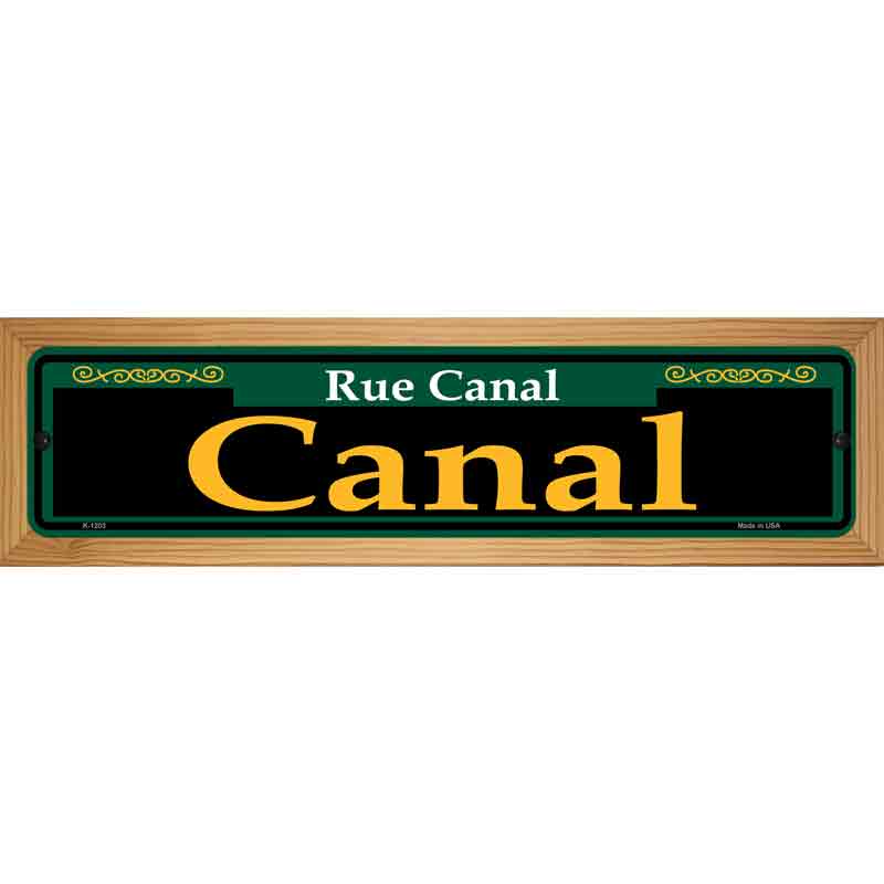 Canal Green Novelty Metal Street Sign 19" x 5.5" (WB-K)