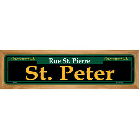 St. Peter Green Novelty Metal Street Sign 19" x 5.5" (WB-K)