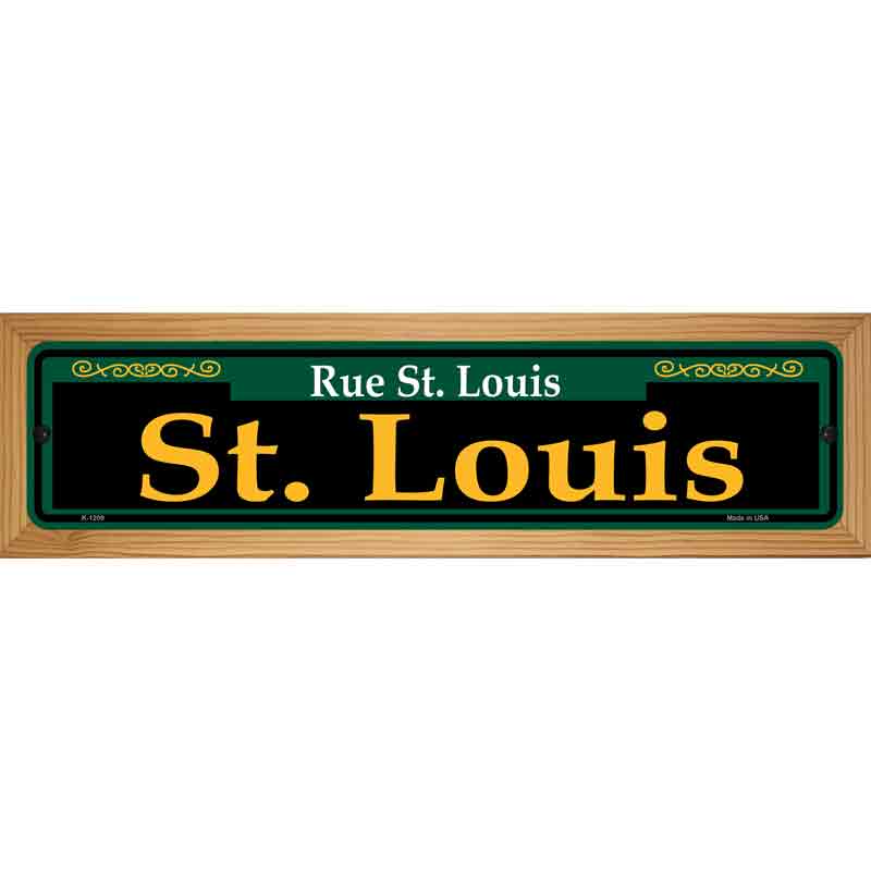 St. Louis Green Novelty Metal Street Sign 19" x 5.5" (WB-K)