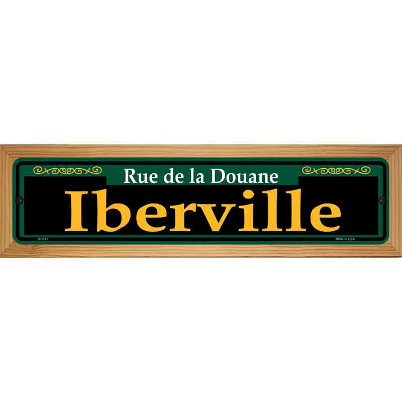 Iberville Green Novelty Metal Street Sign 19" x 5.5" (WB-K)