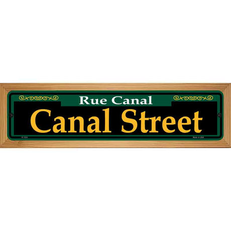 Canal Street Green Novelty Metal Street Sign 19" x 5.5" (WB-K)