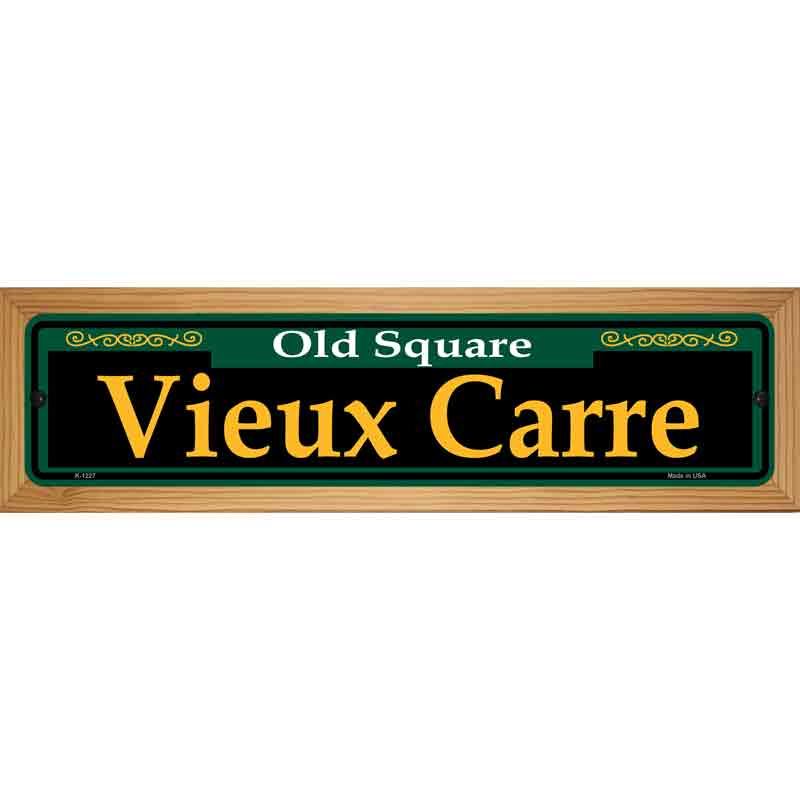 Vieux Carre Green Novelty Metal Street Sign 19" x 5.5" (WB-K)