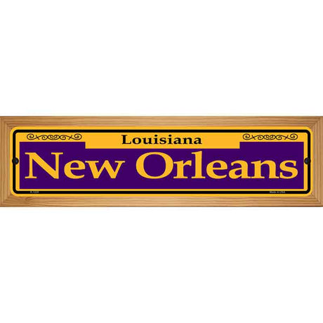 New Orleans Purple Novelty Metal Street Sign 19" x 5.5" (WB-K)