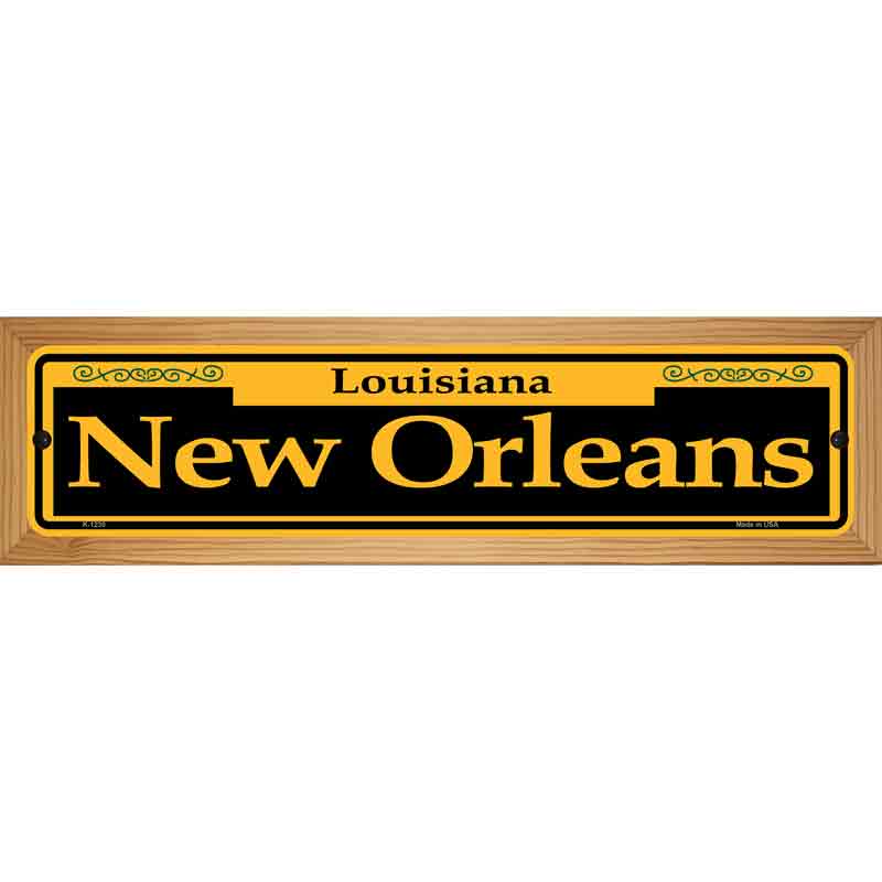 New Orleans Yellow Novelty Metal Street Sign 19" x 5.5" (WB-K)