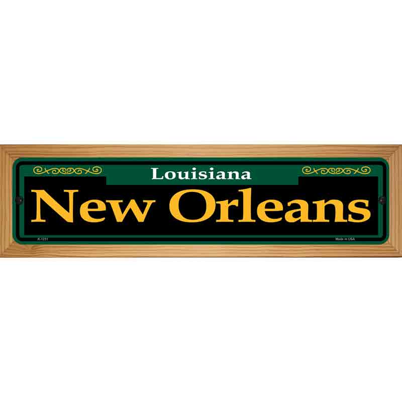 New Orleans Green Novelty Metal Street Sign 19" x 5.5" (WB-K)