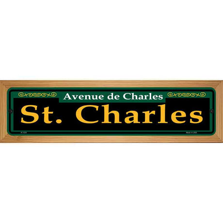 St. Charles Green Novelty Metal Street Sign 19" x 5.5" (WB-K)