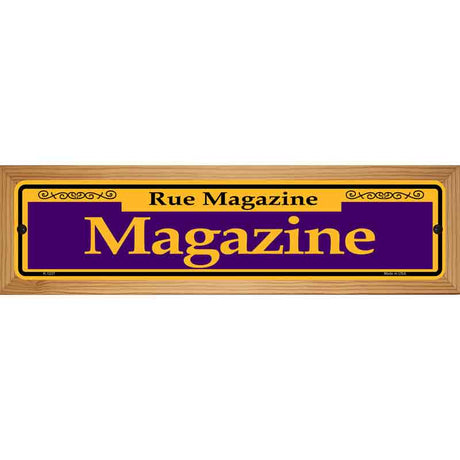 Magazine Purple Novelty Metal Street Sign 19" x 5.5" (WB-K)