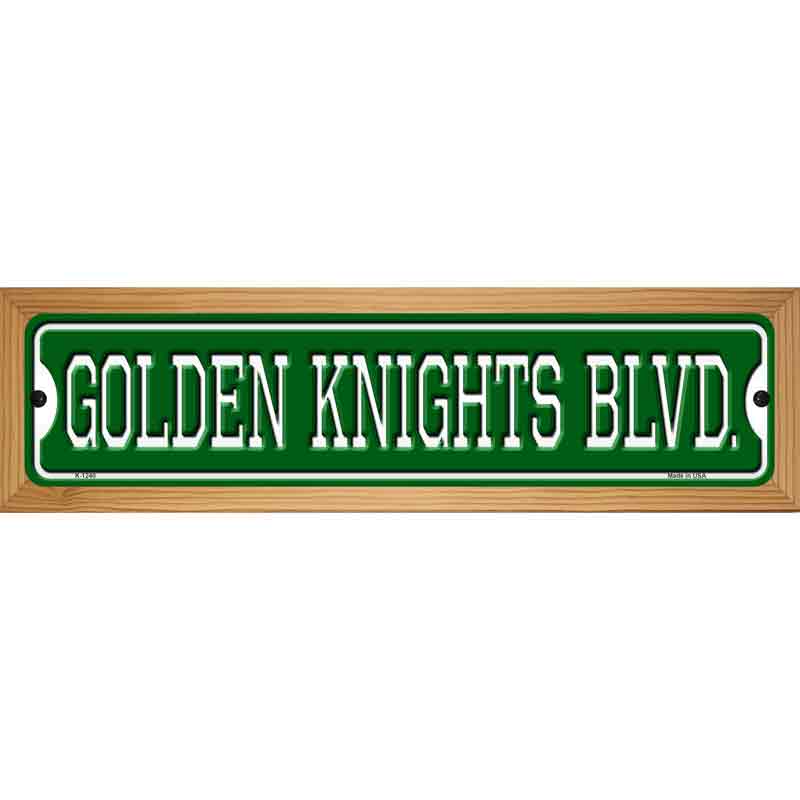 Golden Knights Blvd Novelty Metal Street Sign 19" x 5.5" (WB-K)