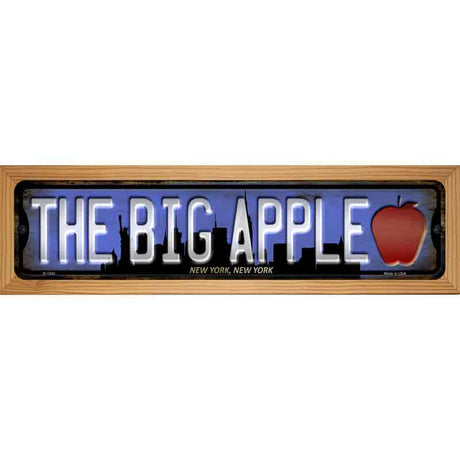 New York The Big Apple Novelty Metal Street Sign 19" x 5.5" (WB-K)