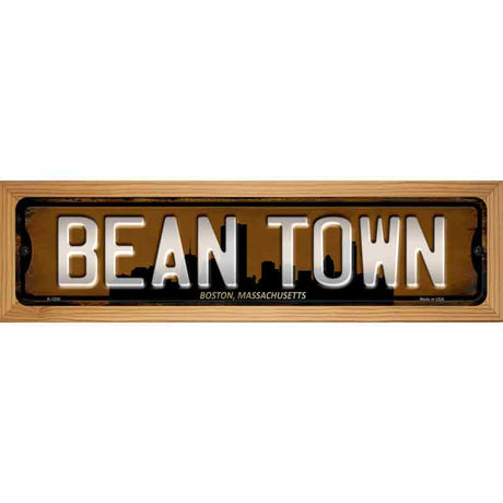 Boston Massachusetts Bean Town Novelty Metal Street Sign 19" x 5.5" (WB-K)