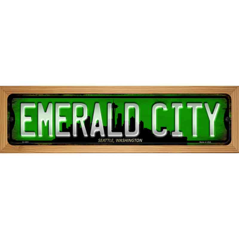 Seattle Washington Emerald City Novelty Metal Street Sign 19" x 5.5" (WB-K)