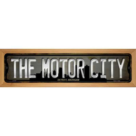 Detroit Michigan The Motor City Novelty Metal Street Sign 19" x 5.5" (WB-K)