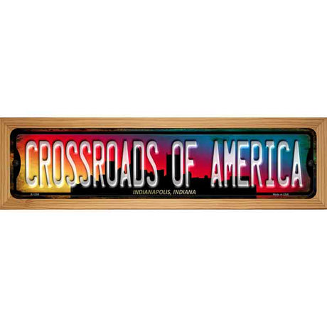 Indianapolis Indiana Crossroads of America Novelty Metal Street Sign 19" x 5.5" (WB-K)