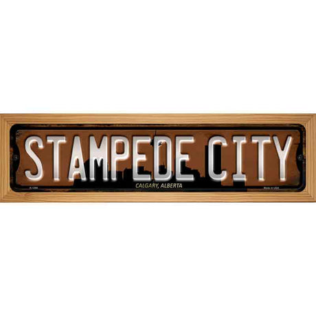 Calgary Alberta Stampede City Novelty Metal Street Sign 19" x 5.5" (WB-K)