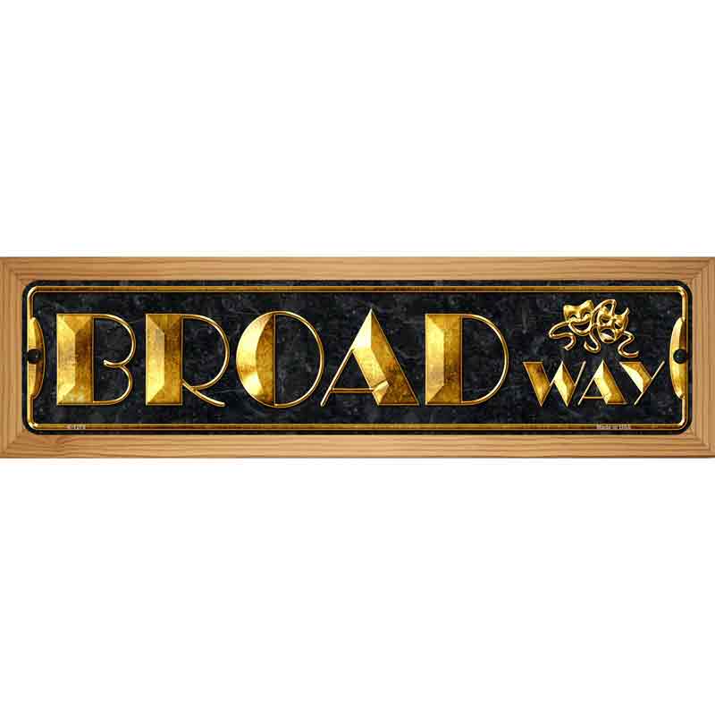 Broadway Theater Novelty Metal Street Sign 19" x 5.5" (WB-K)