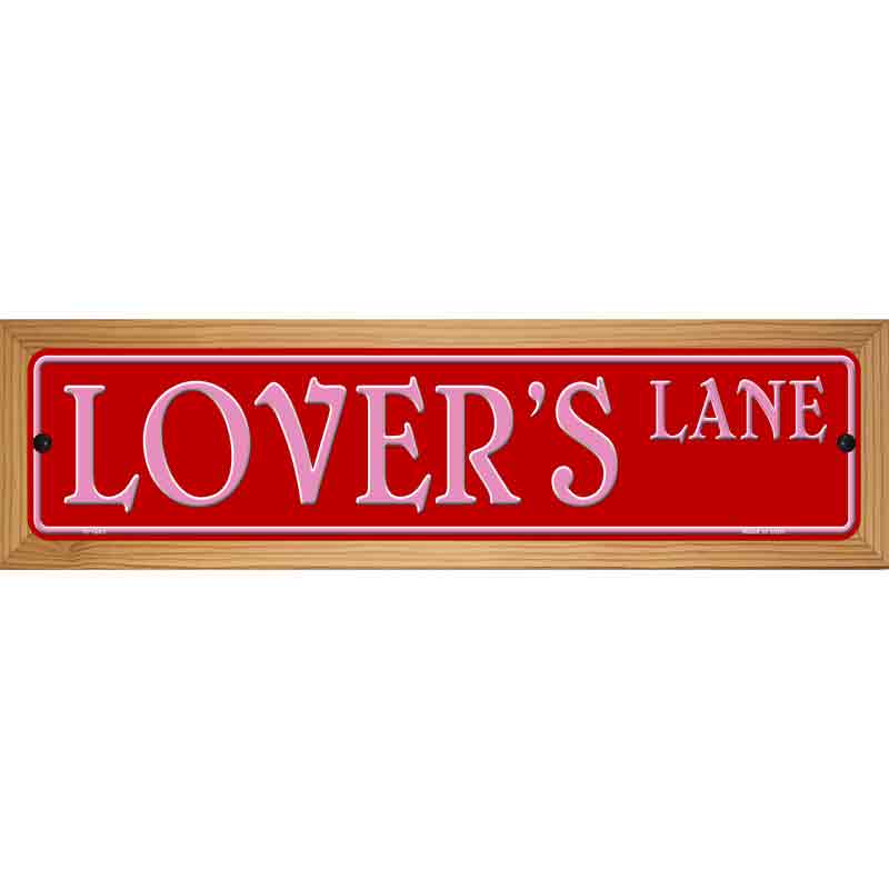 Lovers Lane Street Sign Novelty Metal Street Sign 19" x 5.5" (WB-K)