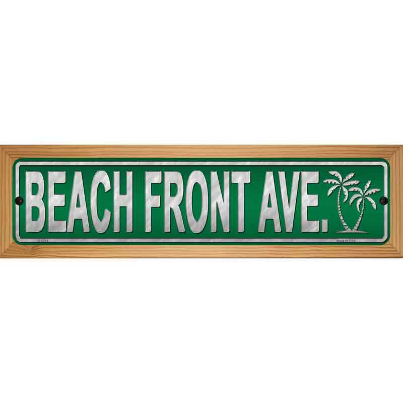 Beach Front Ave Novelty Metal Street Sign 19" x 5.5" (WB-K)