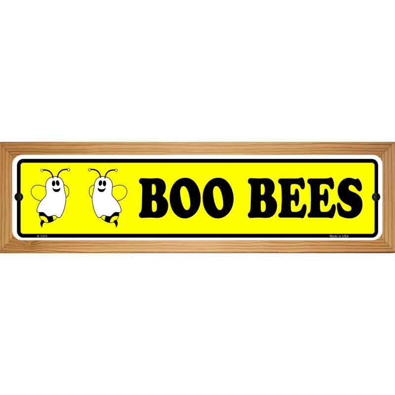 Boo Bees Novelty Metal Street Sign 19" x 5.5" (WB-K)