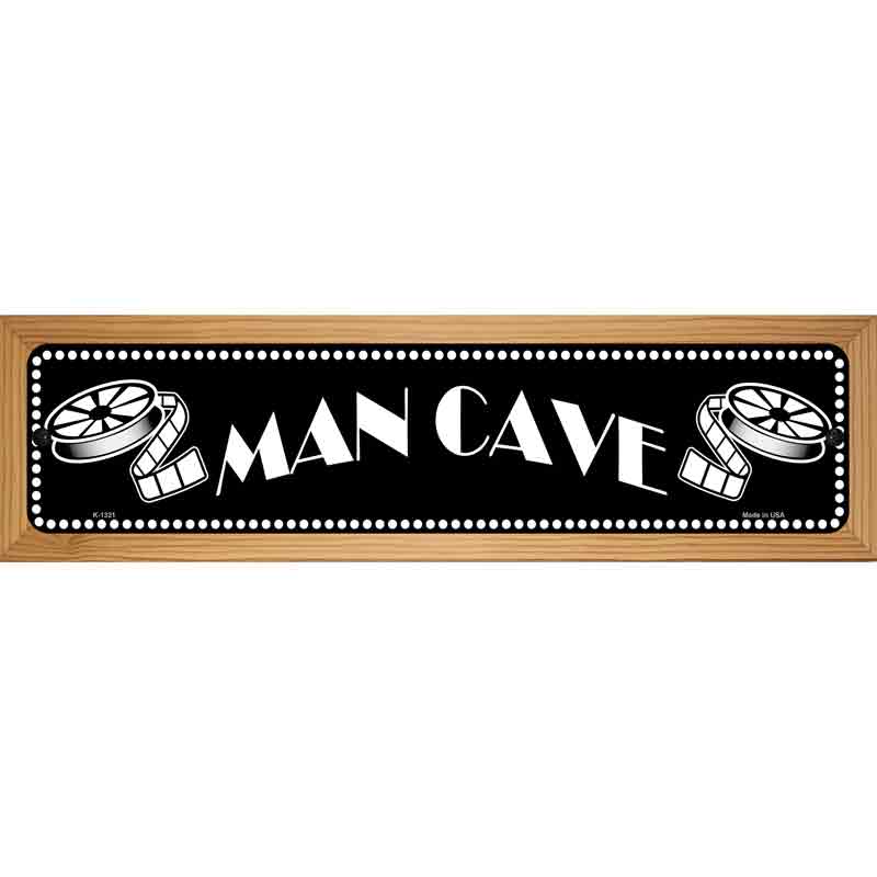 Man Cave Home Theater Novelty Metal Street Sign 19" x 5.5" (WB-K)