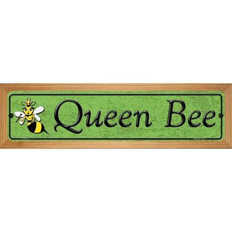 Queen Bee Green Novelty Metal Street Sign 19" x 5.5" (WB-K)