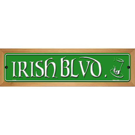 Irish Blvd Novelty Metal Street Sign 19" x 5.5" (WB-K)