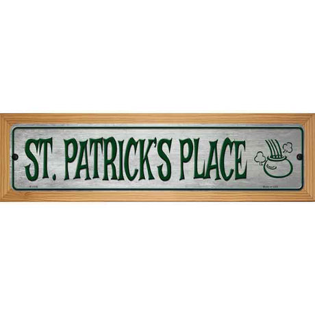 St Patricks Place Novelty Metal Street Sign 19" x 5.5" (WB-K)