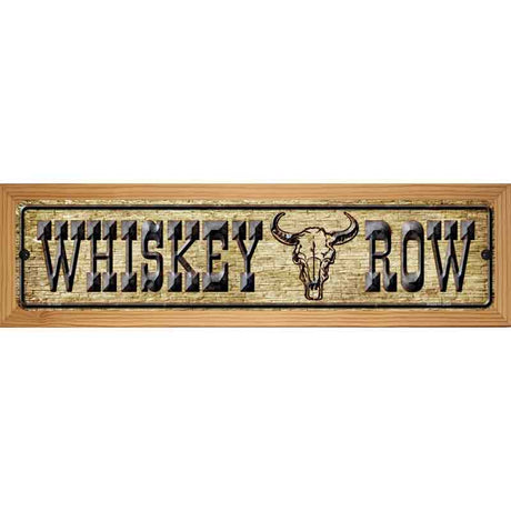 Whiskey Row Skull Novelty Metal Street Sign 19" x 5.5" (WB-K)