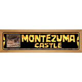 Montezuma Castle Black Novelty Metal Street Sign 19" x 5.5" (WB-K)