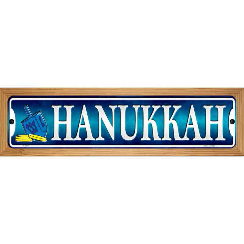 Hanukkah Blue Novelty Metal Street Sign 19" x 5.5" (WB-K)