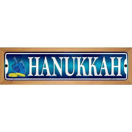 Hanukkah Blue Novelty Metal Street Sign 19" x 5.5" (WB-K)