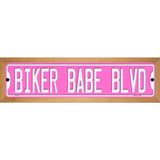 Biker Babe Pink Novelty Metal Street Sign 19" x 5.5" (WB-K)