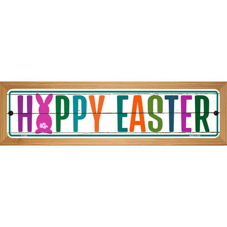 Happy Easter Novelty Metal Street Sign 19" x 5.5" (WB-K)