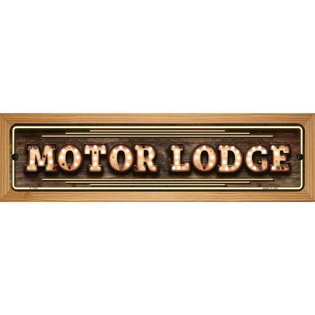 Motor Lodge Bulb Lettering Novelty Metal Street Sign 19" x 5.5" (WB-K)