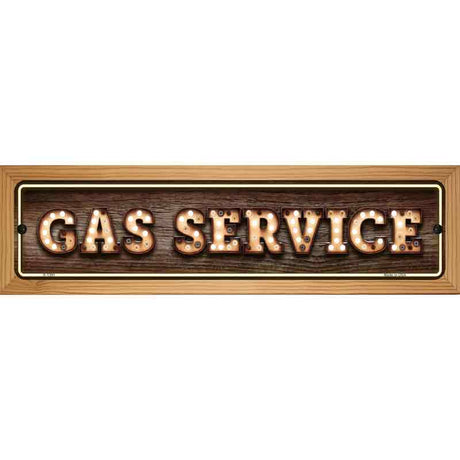 Gas Service Bulb Lettering Novelty Metal Street Sign 19" x 5.5" (WB-K)