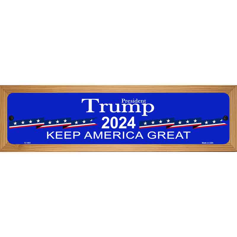 Blue Trump 2024 Novelty Metal Street Sign 19" x 5.5" (WB-K)