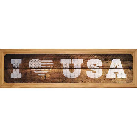 I Love USA Novelty Metal Street Sign 19" x 5.5" (WB-K)