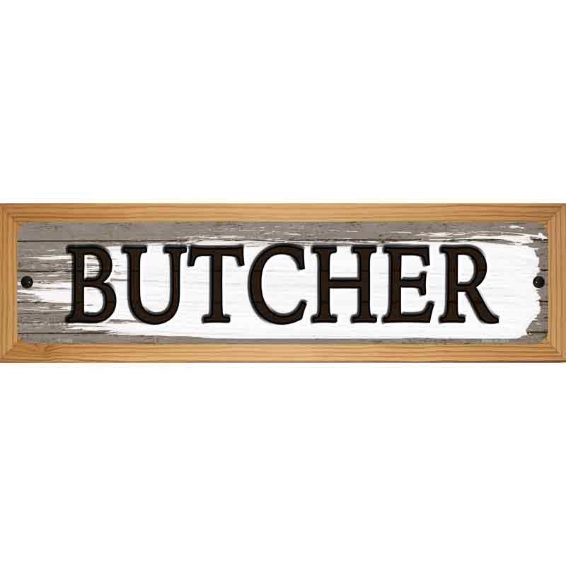 Butcher Novelty Metal Street Sign 19" x 5.5" (WB-K)