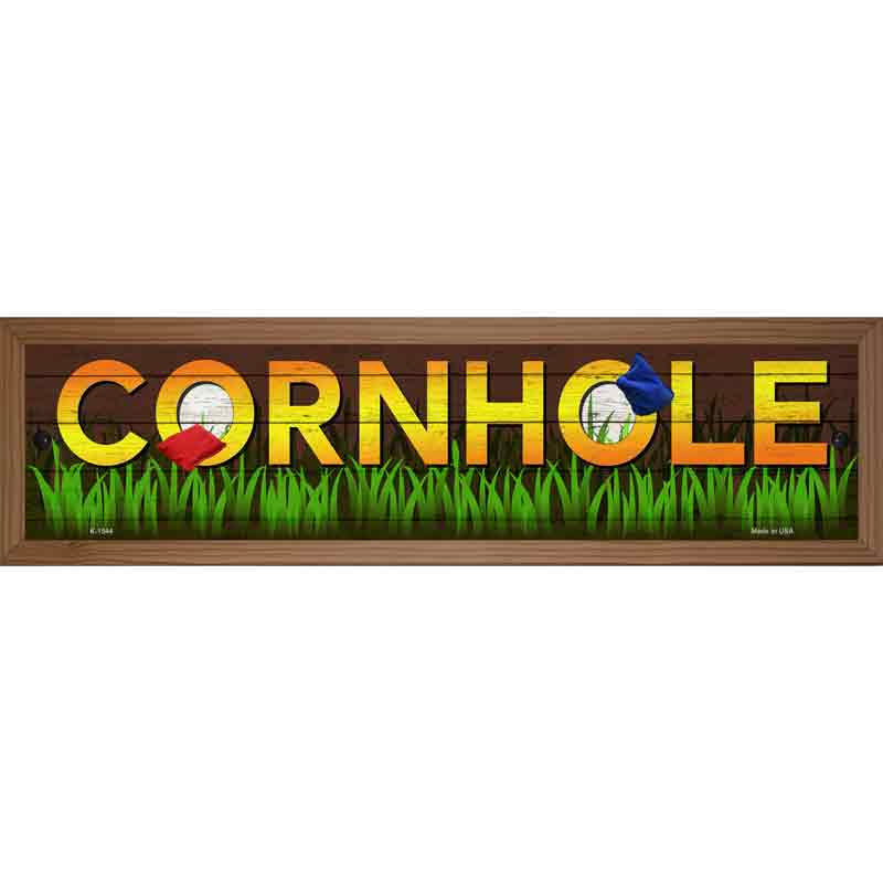 Cornhole Novelty Metal Street Sign 19" x 5.5" (WB-K)